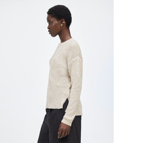 Madewell Ribbed Alpaca-Blend Crewneck Sweater - Picture 3 of 9